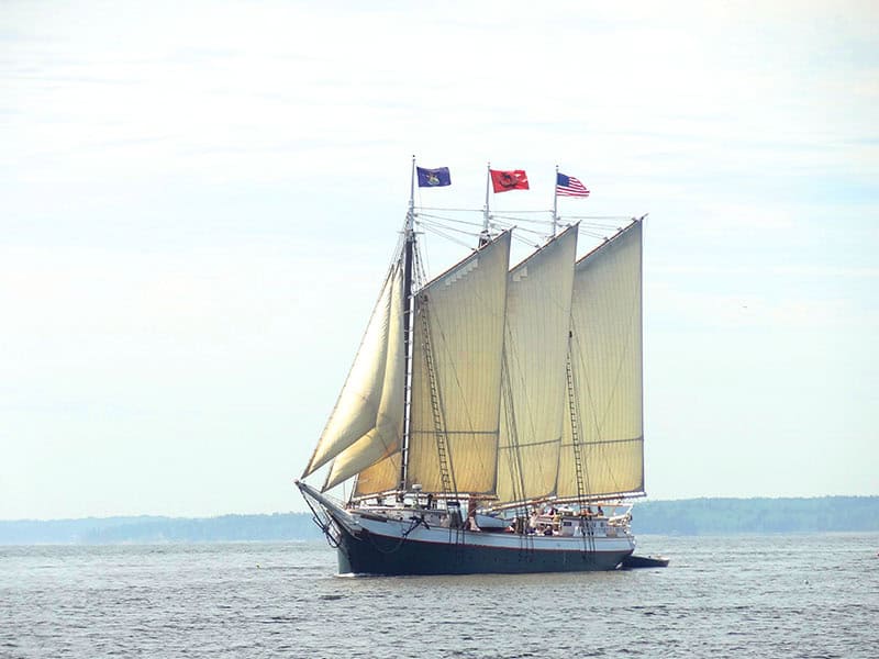 a windjammer on the Maine Coast
