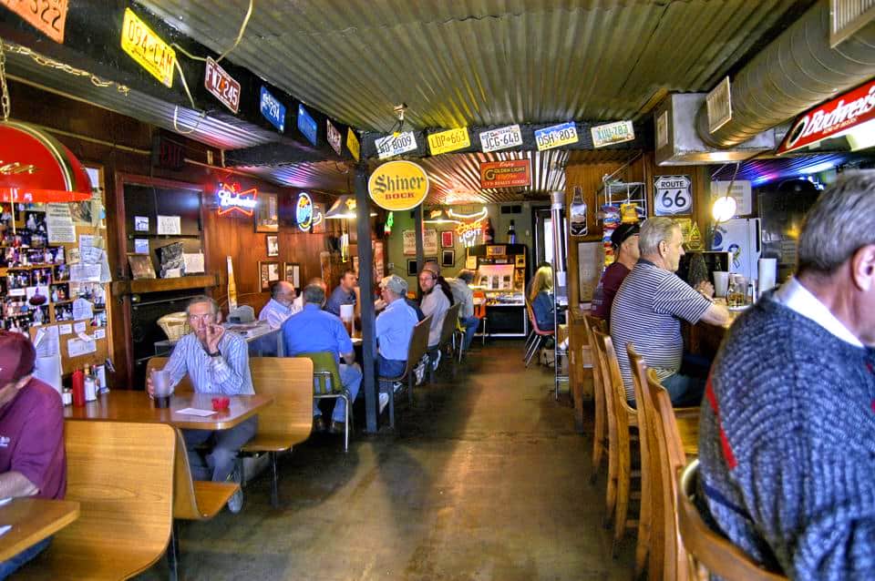 people sitting in a cafe in teh Texas panhandle