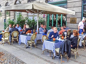 one of Copenhagen's cafes, one of the things to see in Copenhagen