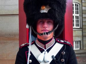 a palace guard, one of the things to see in Copenhagen