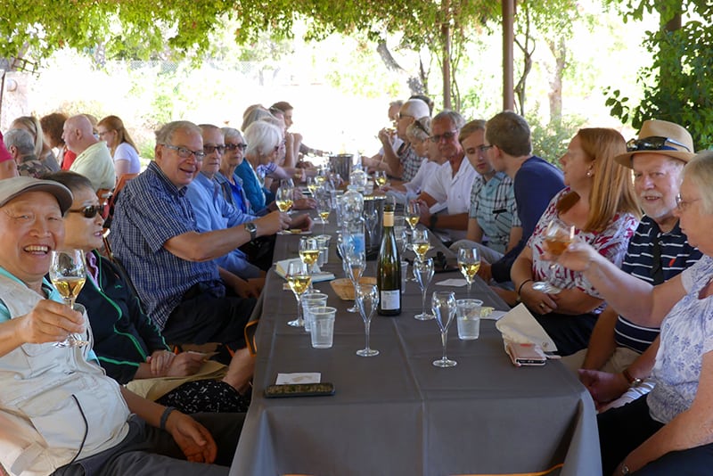 people tasting wines