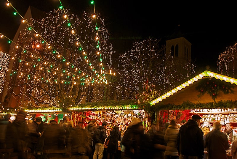 a German Chrstmas market in Freiburg