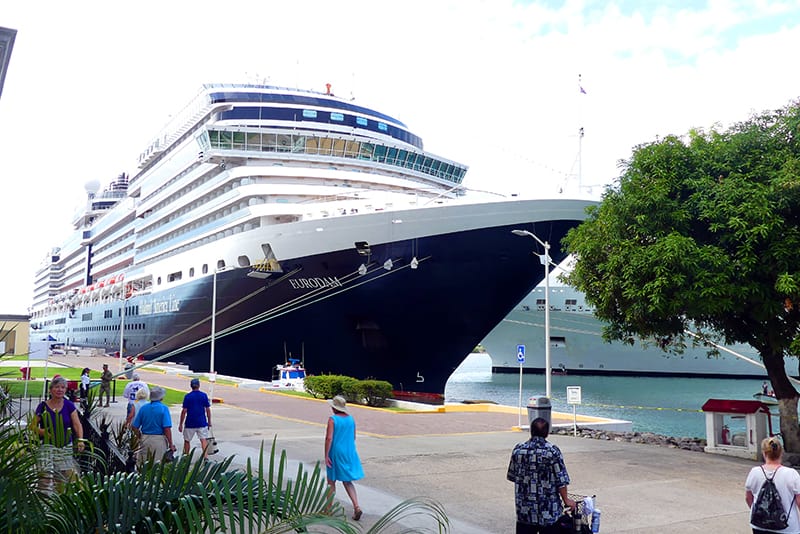 On a cruise from vancouver to san diego, the Eurodam in port