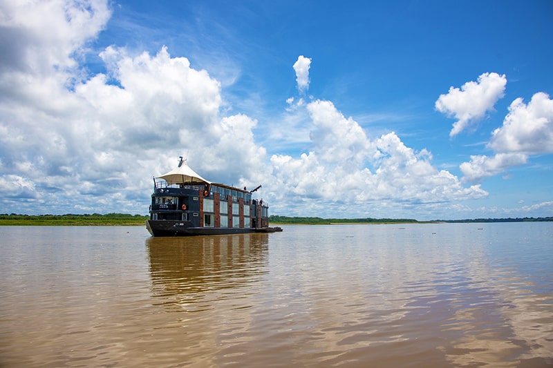 the Aria on an Amazon River cruise in Peru