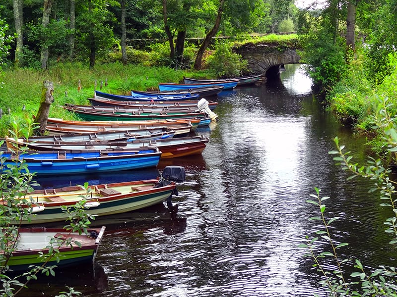 boats in a stream