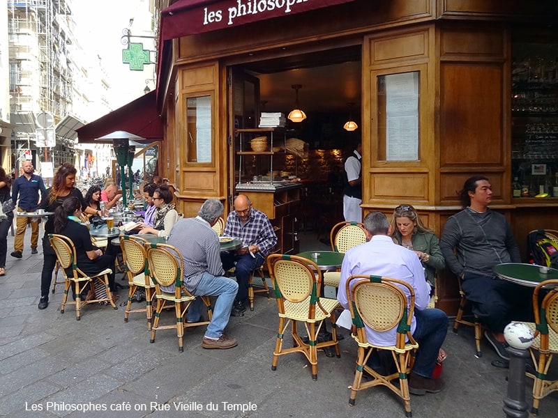people in a cafe in photos of Paris