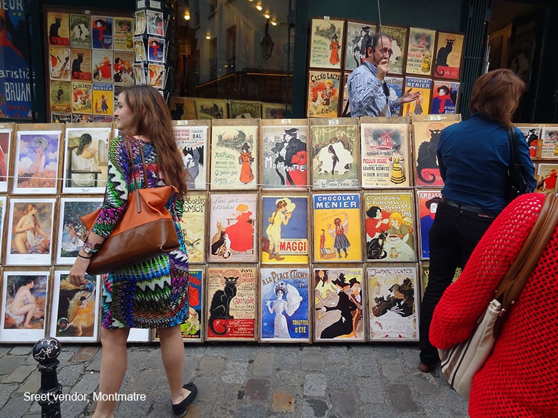 colorful posters in photos of Paris