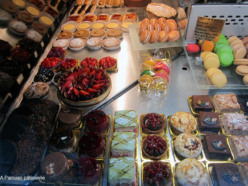 a pastry shop in photos of Paris