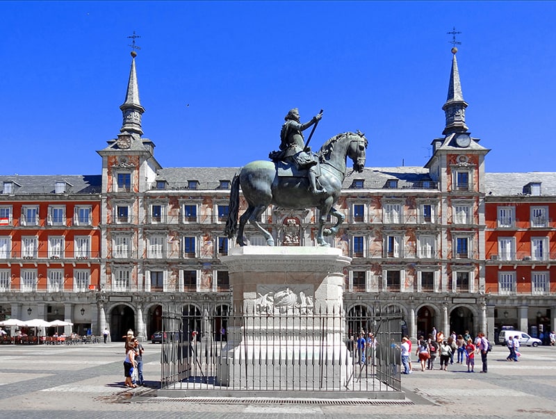 Photos of Madrid - people in a plaza