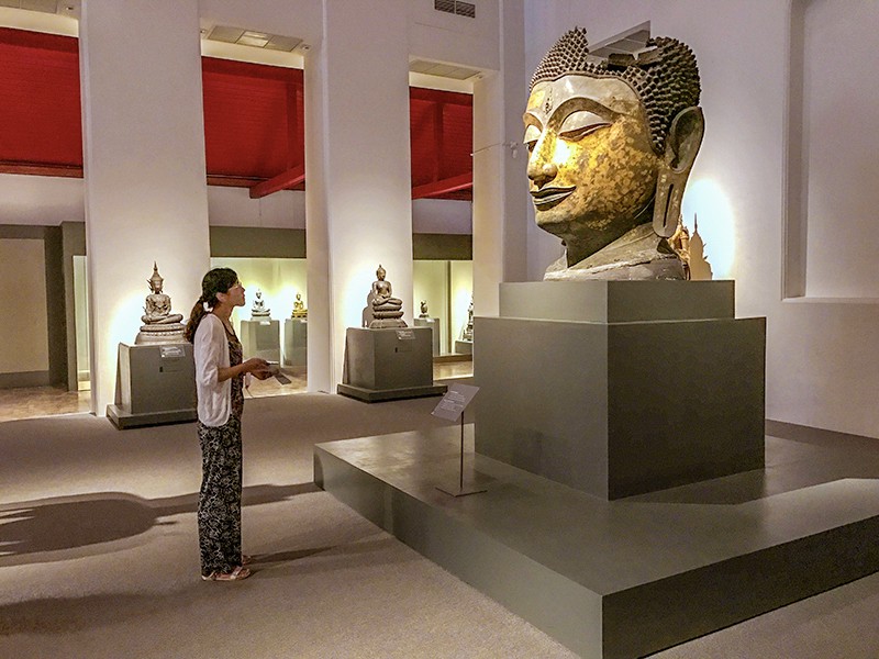 people in the national museum , one of the things to see on a 4-day Itinerary in Bangkok