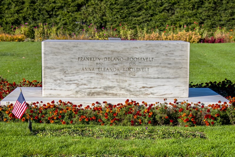 The FDR grave in the Hudson Valley