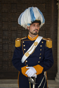 watching a palace guard - one of the things you'll see when you visit San Marino