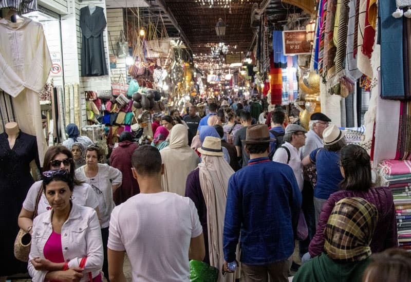 people in teh Medina, one of the things to do in Marrakesh