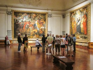 people in a museum visited on a Florida Gulf Coast road trip