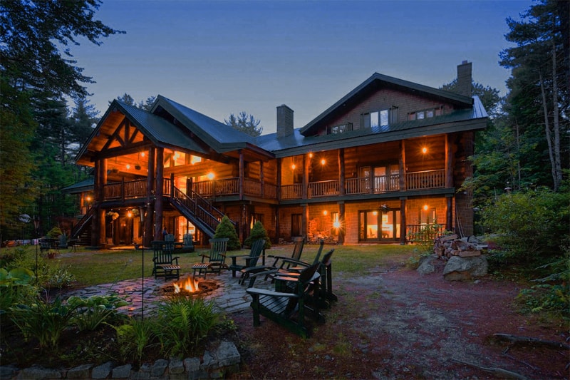 Trout Point Lodge Nova Scotia at night