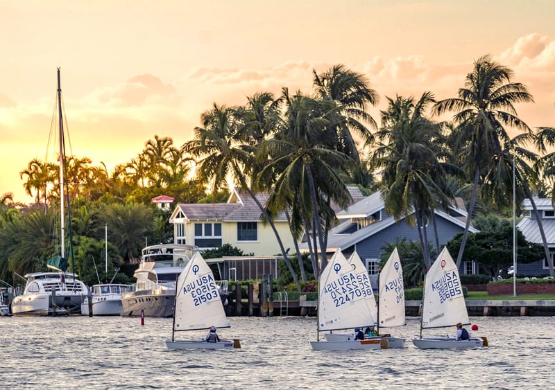 sailboats on the Intracoastal - One of the fun things to do in Fort Lauderdale