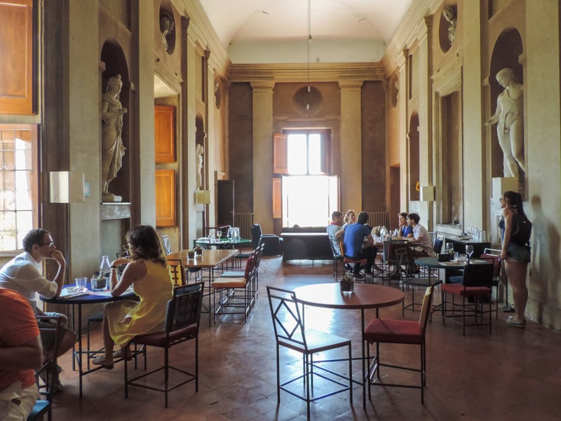 people dining in a fine restaurant seen on walks in Rome