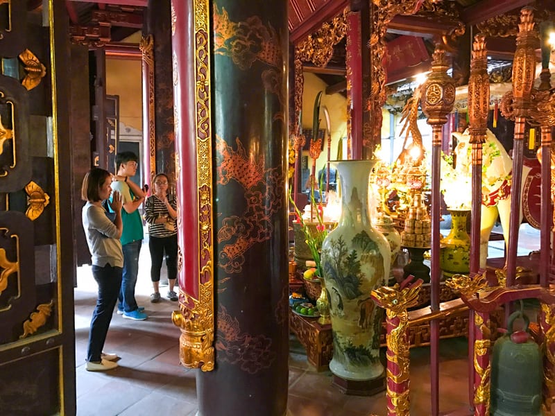people visiting Bach Ma Temple
