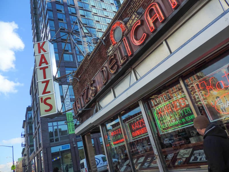 the front of Katz's one of the delis in New York City