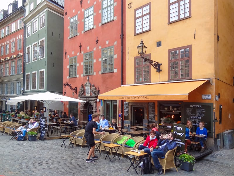 colorful building in an aold city seen during 3 days in Stockholm