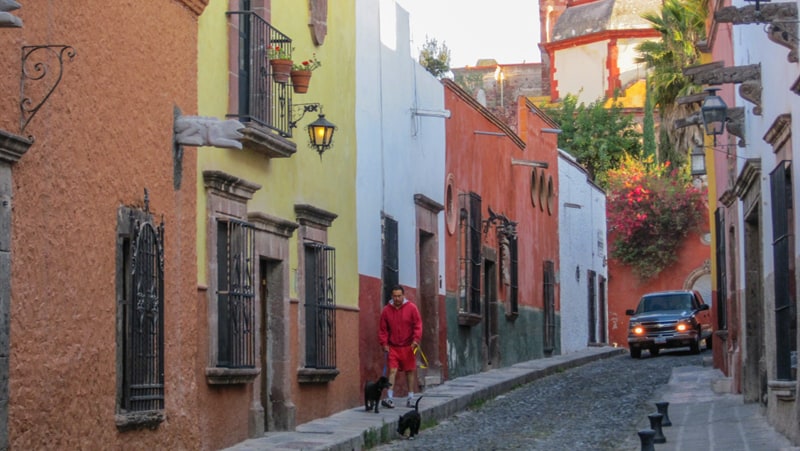 man on a street in San Miguel de Allende