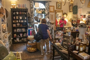 people in a gift shop