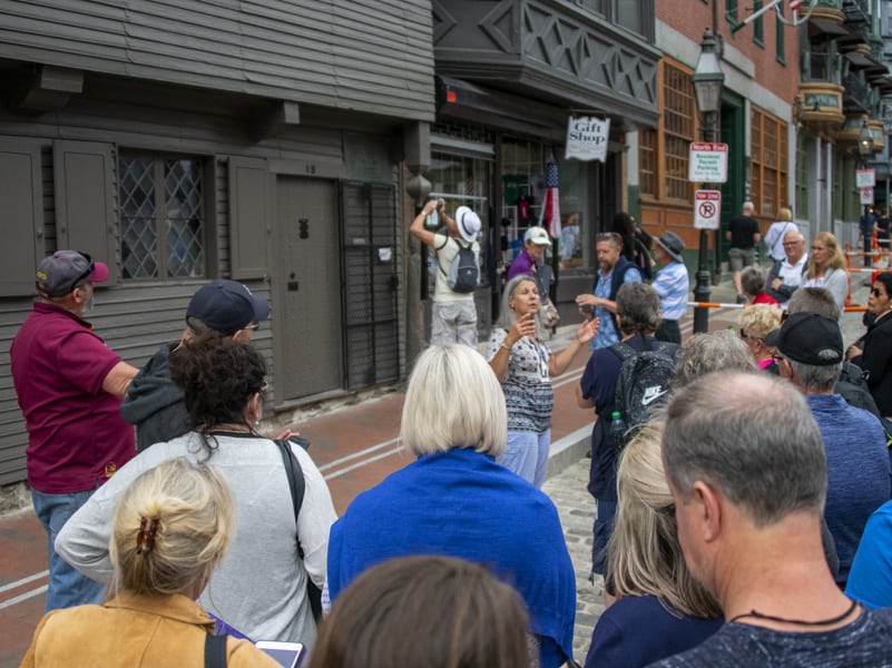 people on the  Boston Freedom Trail