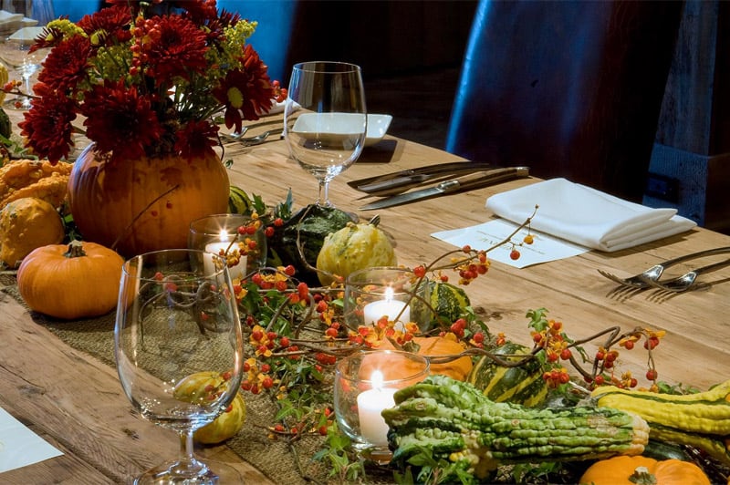 a place setting in a restaurant in the North Carolina High Country