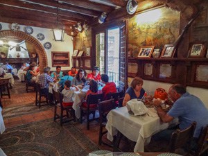 people dining in a restaurant