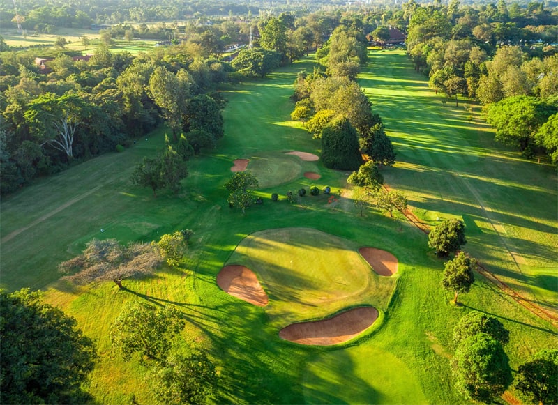 the fairway on a golf course