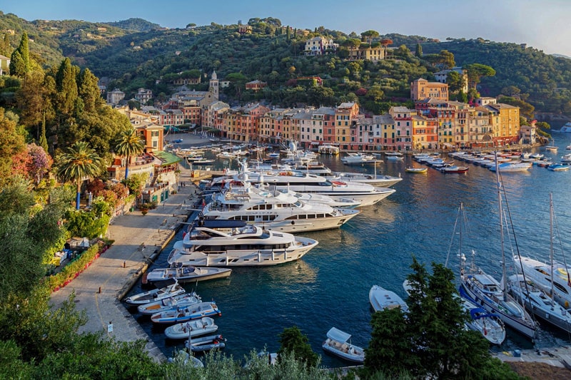 yachts in a harbor in Italy