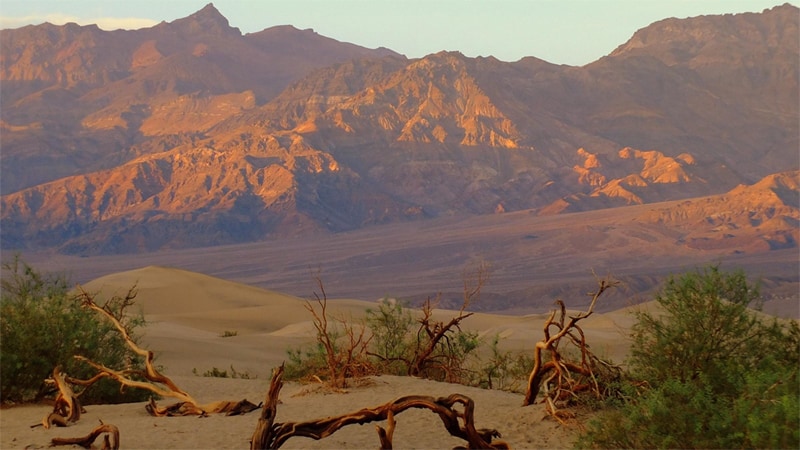 sand dunes in Death Valley, one of the National parks to see in winter