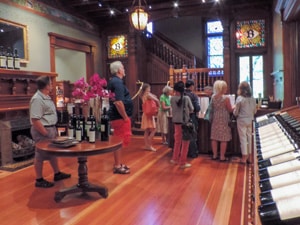 people at a wine-tasting