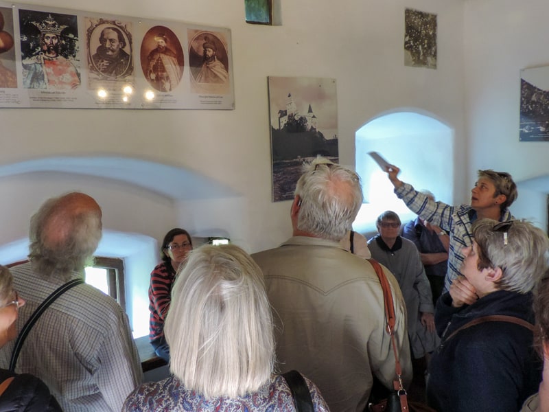 people on a tour of Dracula's Castle, one of the things to do in Romania