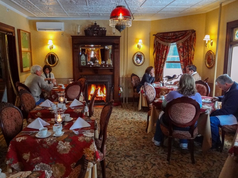people in an ornate dining room seen on a weekend getaway to Vermont
