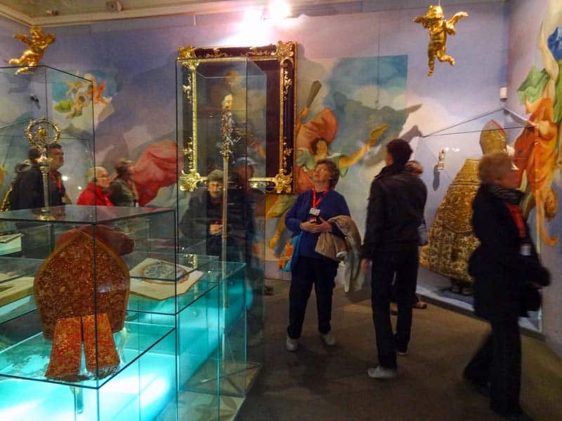 people in an art museum in Melk Abbey