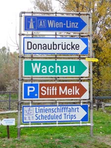 roadsigns on an autobahn in Austria