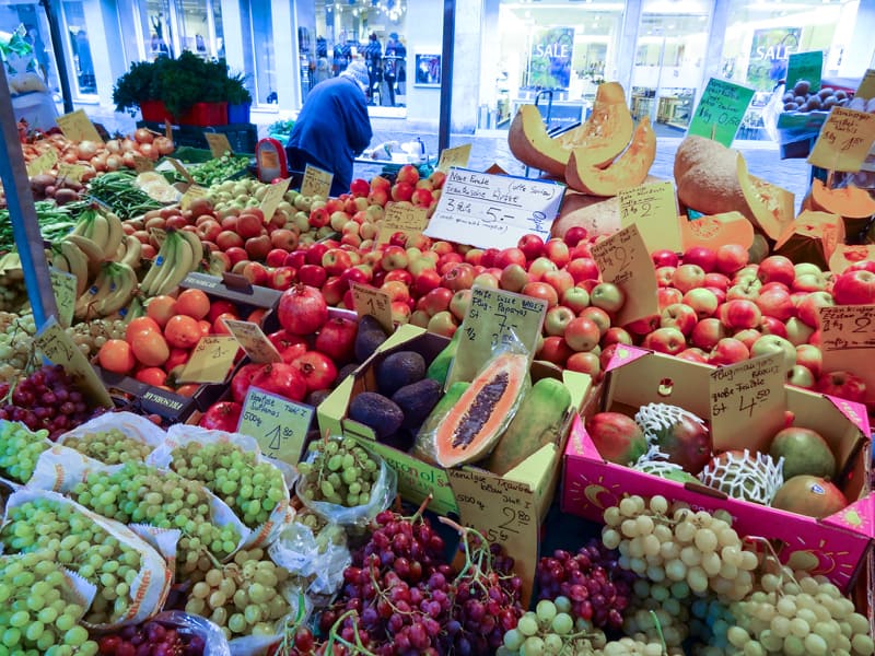 fruit in a market in Bamberg Germany