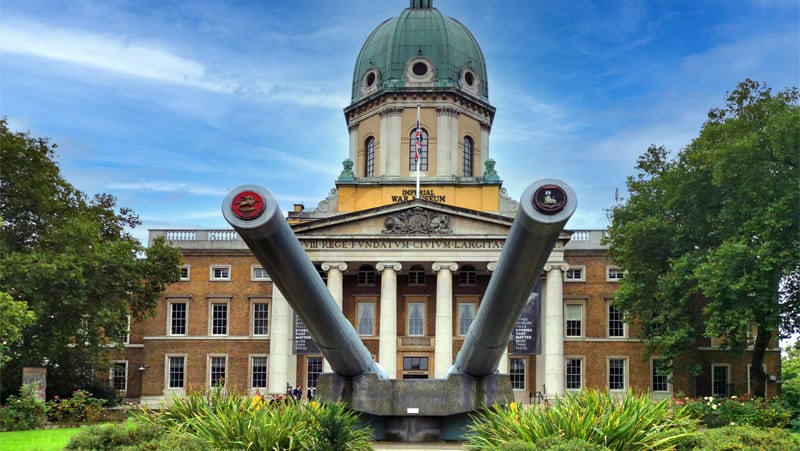 cannons in front of a building