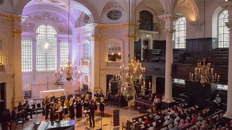 a concert in a church