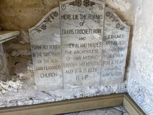 a marker for a tomb in a church