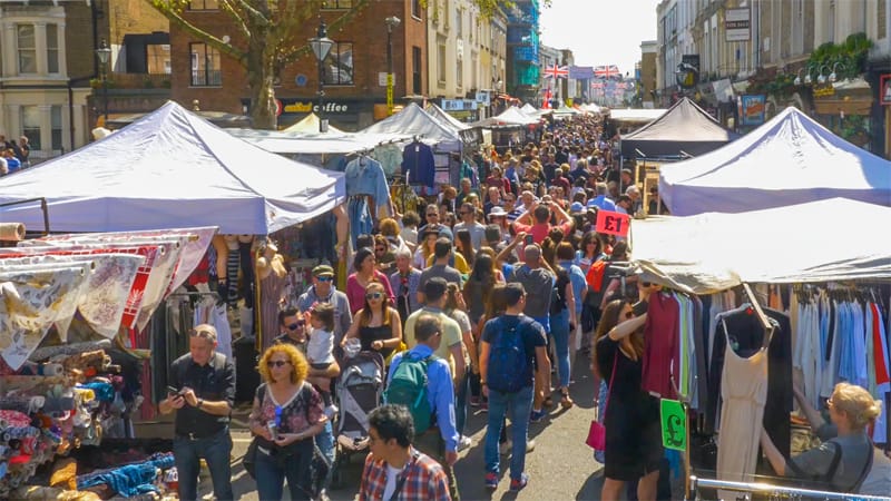 people in a crowded market