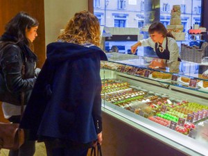 women in a pastry shop