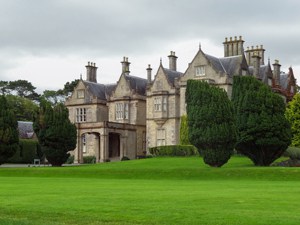 an ornate gothic house in a parks