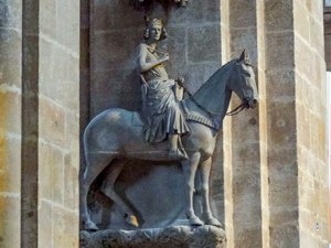 a statue of a rider on a horse