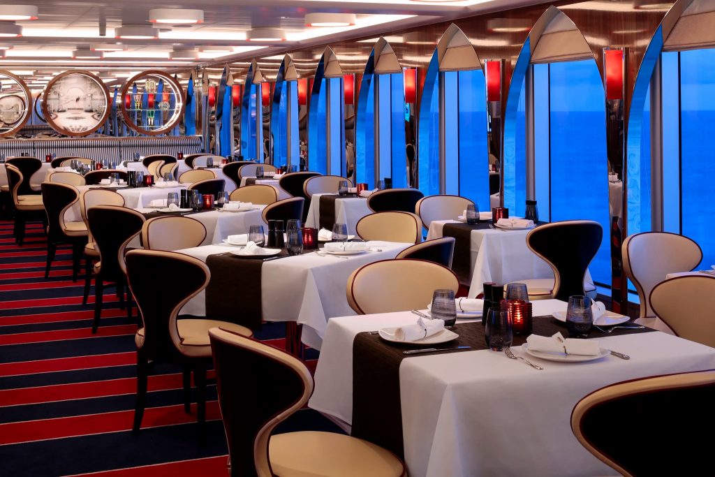 a colorful restaurant on the Rotterdam cruise
