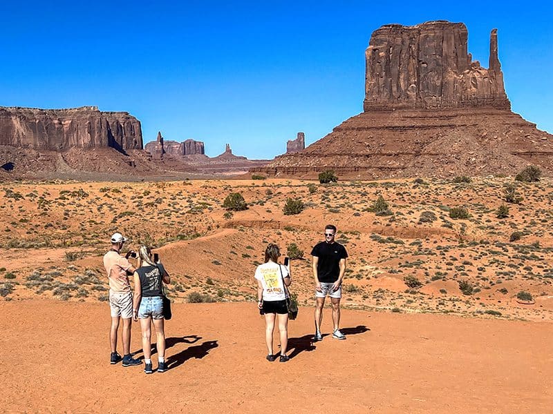 people photographing the desert in Monument Valley Arizona