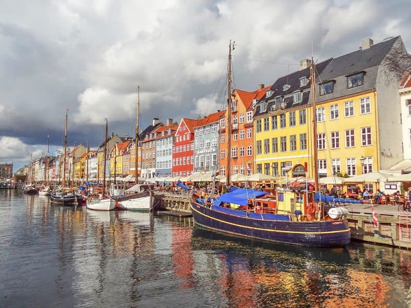 boats on a canal lined with colorful buildings seen during 2 days in Copenhagen