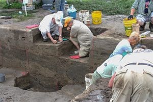 archeologists working on a dig in one of the World Heritage sites in the USA