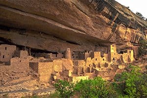 old native American dwelling built into a cliff in one of the World Heritage sites in the USA
